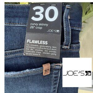 Joe's Jeans Flawless Curvy Skinny  NWT Crop Sz 30" Dark Wash